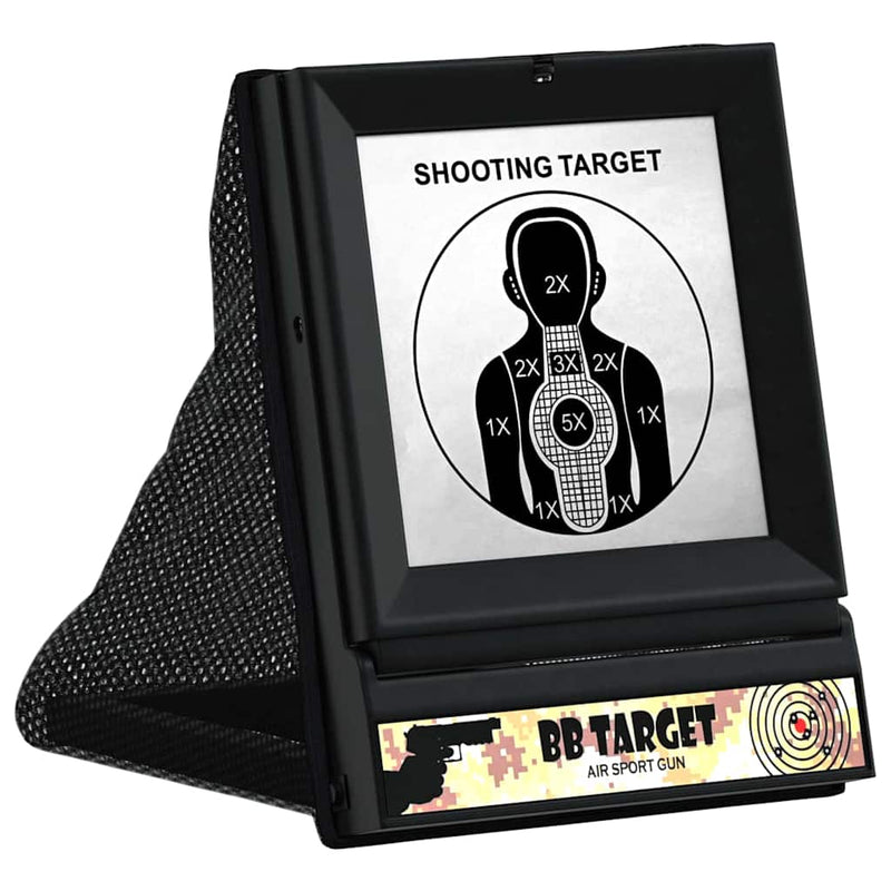 Chargez l'image dans la visionneuse de la galerie, Vidaxl airsoft doel zwart 19 x 26 x 25 cm kunststof
