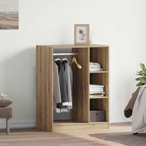 Vidaxl kledingkast met plank met opslag artisan eiken 77 x 48 x 102 cm