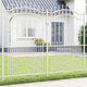 Vidaxl tuinhek wit 240 x 228 cm poedergecoat staal
