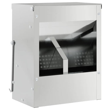 Vidaxl konijnenvoer zilver 20 x 12,5 x 25 cm gegalvaniseerd staal
