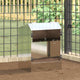 Vidaxl konijnenvoer zilver 64,5 x 25,5 x 45,5 cm gegalvaniseerd staal