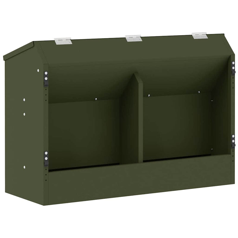 Afbeelding laden in galerijviewer, Vidaxl konijnenvoer olijf groen 64,5 x 25,5 x 45,5 cm
