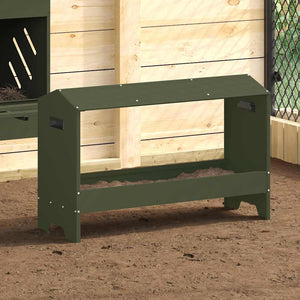 Vidaxl kippen voederbak olijf groen 81 x 32 x 53,5 cm