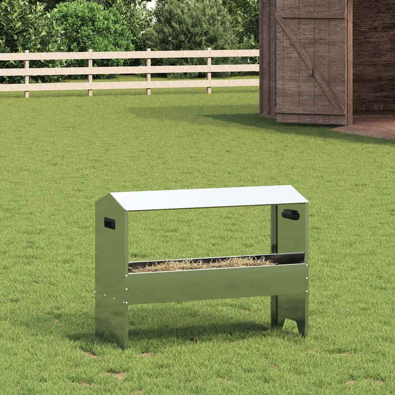 ギャラリービューアに画像をロードする, Vidaxl voederbak voor vee zilver 79 x 35 x 62 cm gegalvaniseerd staal
