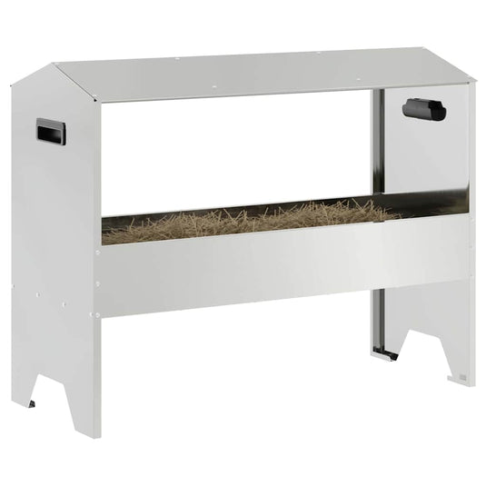 Vidaxl voederbak voor vee zilver 79 x 35 x 62 cm gegalvaniseerd staal