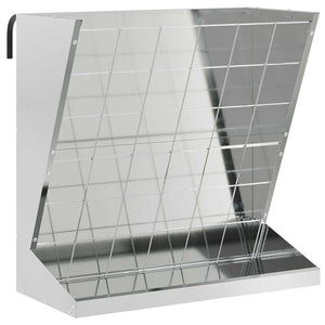 Vidaxl hooi feeder zilver 71 x 33 x 70 cm gegalvaniseerd staal