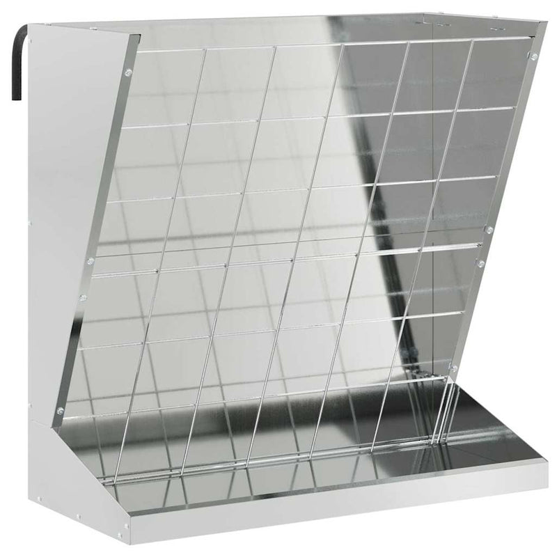 Afbeelding laden in galerijviewer, Vidaxl hooi feeder zilver 71 x 33 x 70 cm gegalvaniseerd staal

