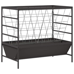 Vidaxl vee voeder zwart 100 x 60 x 90 cm koudgewalst staal