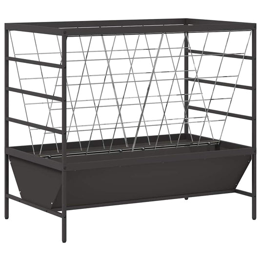 Vidaxl vee voeder zwart 100 x 60 x 90 cm koudgewalst staal