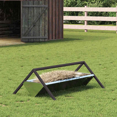 Vidaxl voederbak voor vee zilver 111 x 76 x 38 cm gegalvaniseerd staal