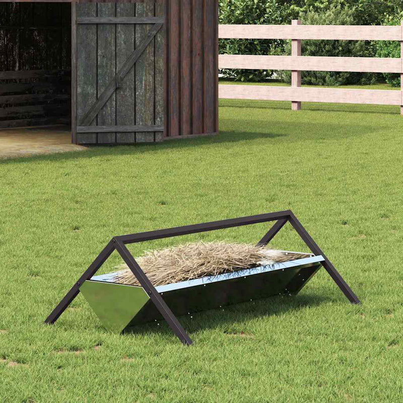 ギャラリービューアに画像をロードする, Vidaxl voederbak voor vee zilver 111 x 76 x 38 cm gegalvaniseerd staal
