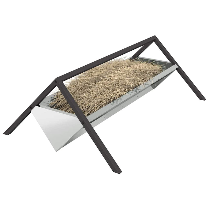 ギャラリービューアに画像をロードする, Vidaxl voederbak voor vee zilver 111 x 76 x 38 cm gegalvaniseerd staal

