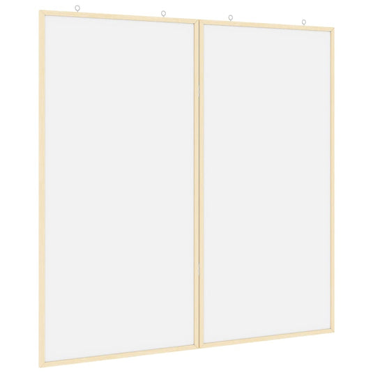 Vidaxl bulletinbord wit 80 x 80 x 1.4 cm massief grenenhout
