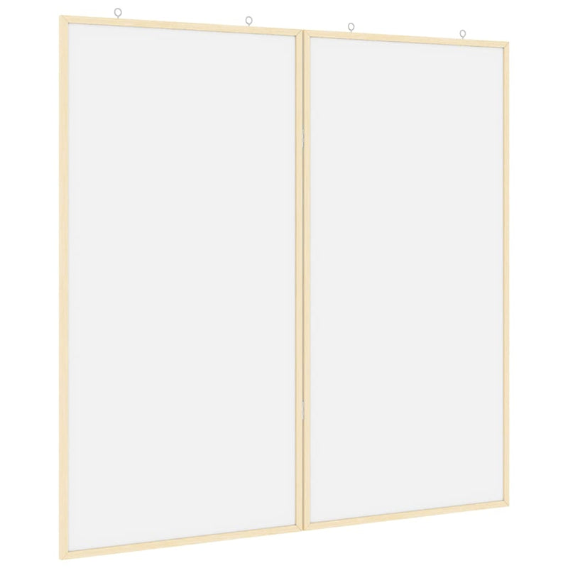 Afbeelding laden in galerijviewer, Vidaxl bulletinbord wit 80 x 80 x 1.4 cm massief grenenhout
