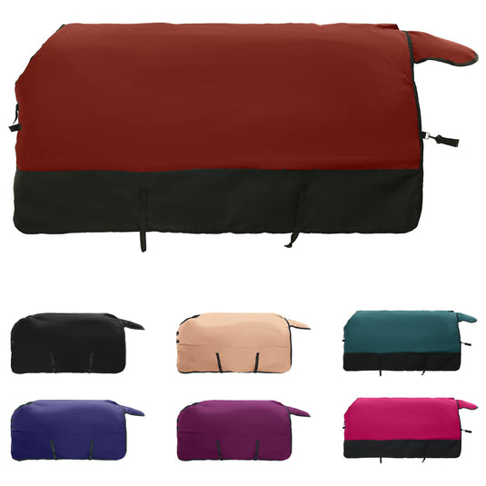 Vidaxl paardendeken donkergroen en zwart 95 cm polyester