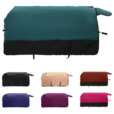 Vidaxl paardendeken donkergroen en zwart 125 cm polyester
