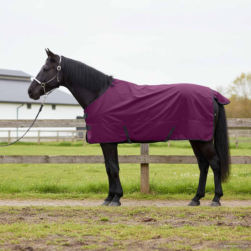 Chargez l'image dans la visionneuse de la galerie, Vidaxl paardendeken donkergroen en zwart 85 cm polyester
