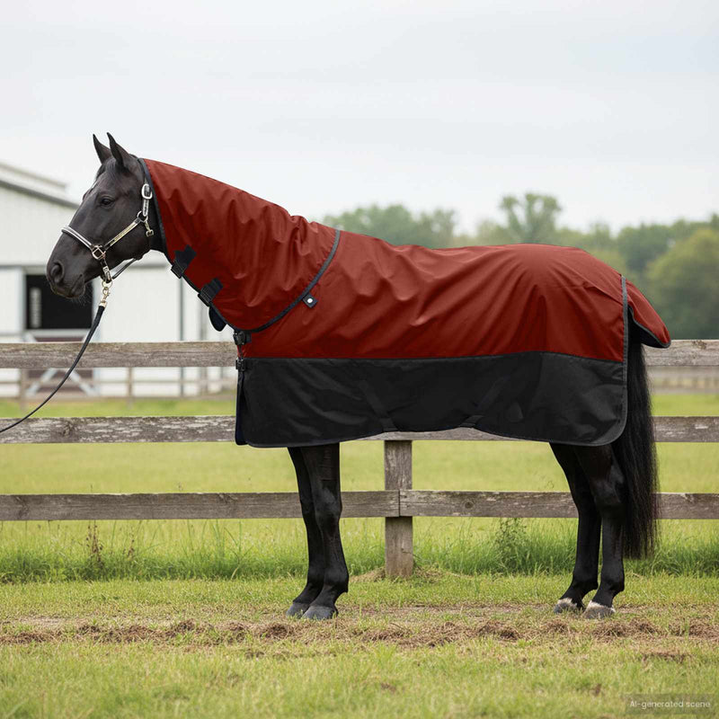 ギャラリービューアに画像をロードする, Vidaxl paardendeken donkergroen en zwart 95 cm polyester
