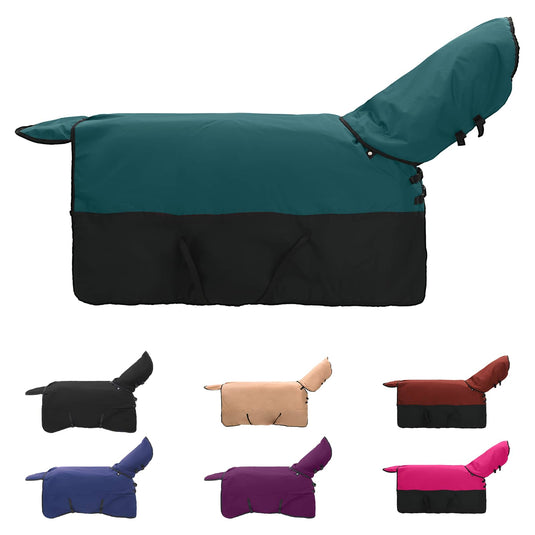 Vidaxl paardendeken donkergroen en zwart 125 cm polyester