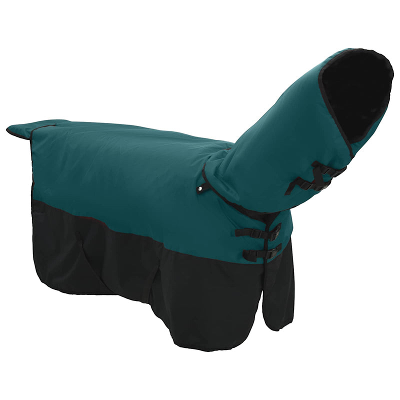 ギャラリービューアに画像をロードする, Vidaxl paardendeken donkergroen en zwart 145 cm polyester
