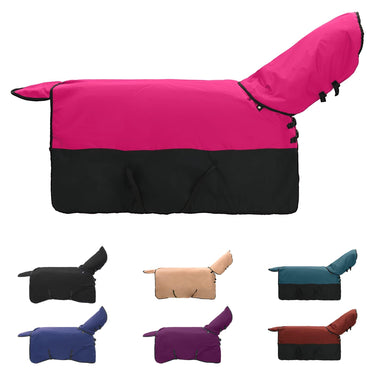 Vidaxl paardendeken roze en zwart 155 cm polyester