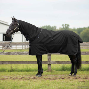 Vidaxl paardendeken donkergroen en zwart 155 cm polyester
