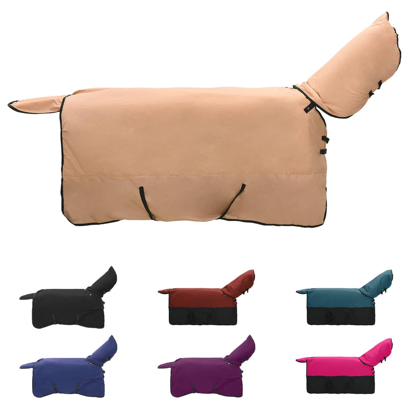 Chargez l'image dans la visionneuse de la galerie, Vidaxl paardendeken cappuccino 115 cm polyester
