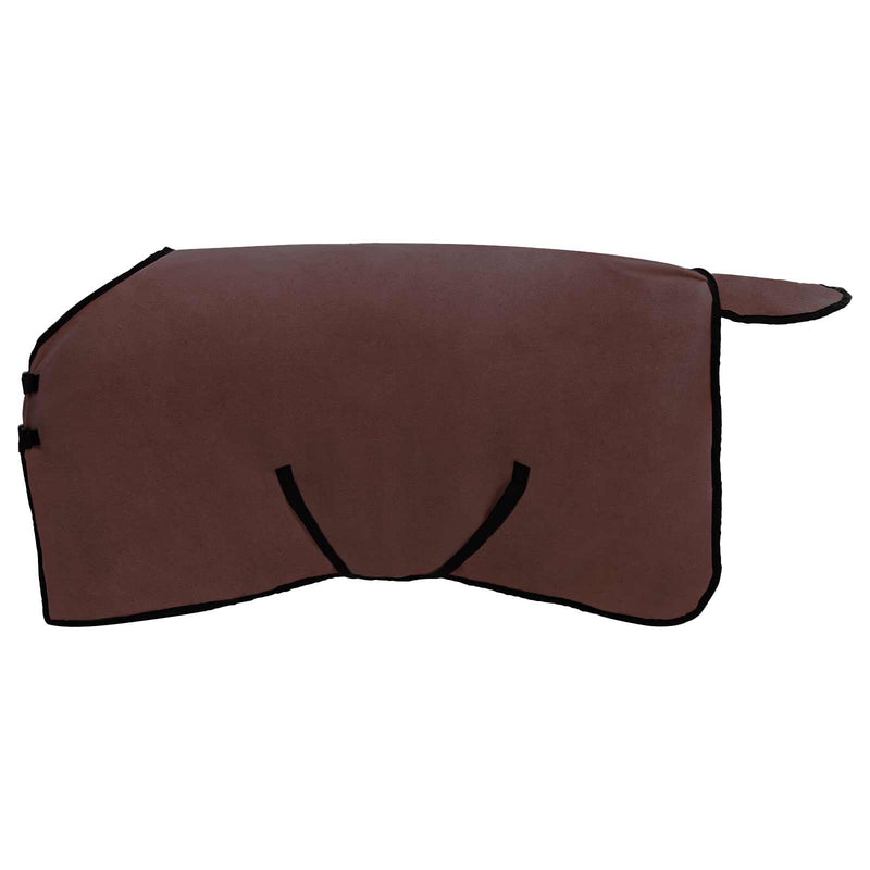 ギャラリービューアに画像をロードする, Vidaxl paardendeken volledig donkerbruin 115 cm polyester fleece
