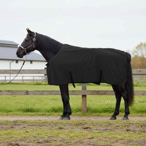 Vidaxl paardendeken zwart polyester