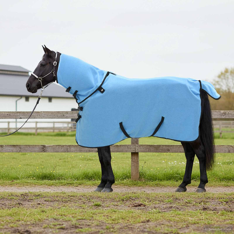 Chargez l'image dans la visionneuse de la galerie, Vidaxl paardendeken volledige aqua polyester
