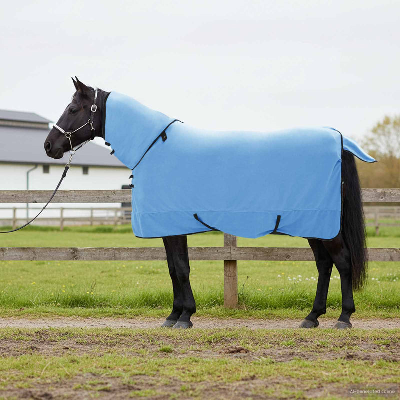 Chargez l'image dans la visionneuse de la galerie, Vidaxl paardendeken volledige aqua polyester
