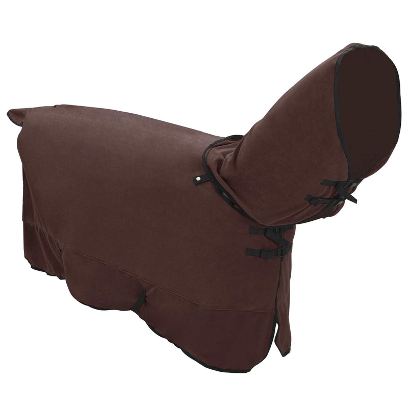 Chargez l'image dans la visionneuse de la galerie, Vidaxl paardendeken volledig donkerbruin 145 cm polyester
