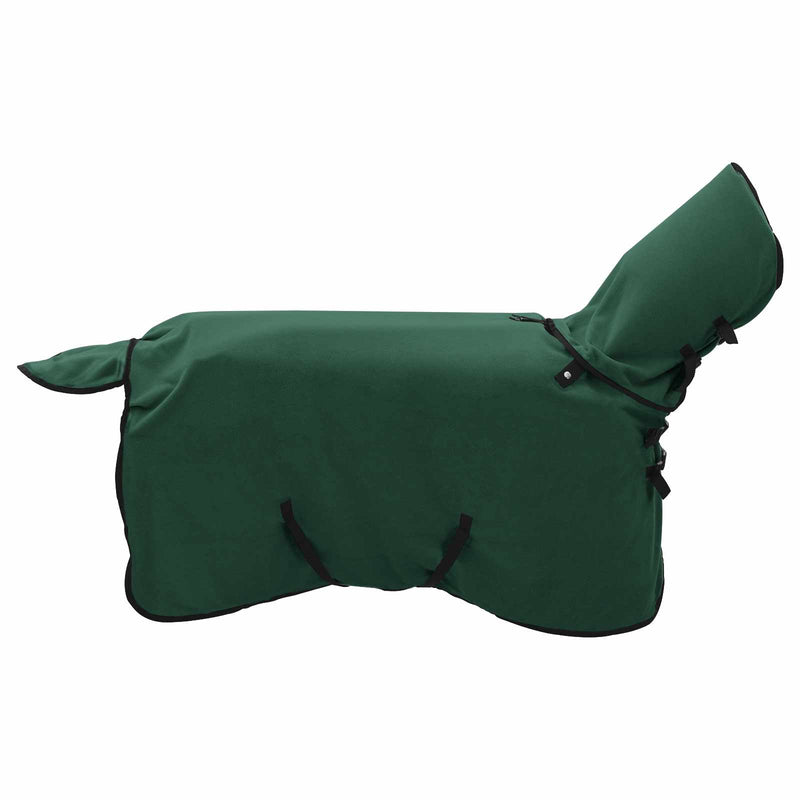 ギャラリービューアに画像をロードする, Vidaxl paardendeken volledig donkergroen 115 cm polyester fleece
