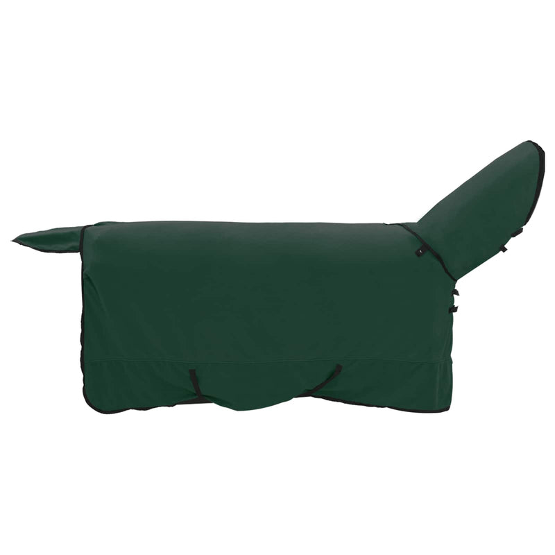 ギャラリービューアに画像をロードする, Vidaxl paardendeken volledig donkergroen 145 cm polyester fleece
