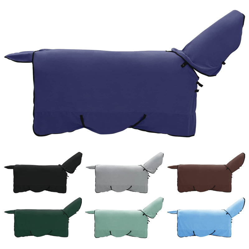 Chargez l'image dans la visionneuse de la galerie, Vidaxl paardendeken marineblauw polyester
