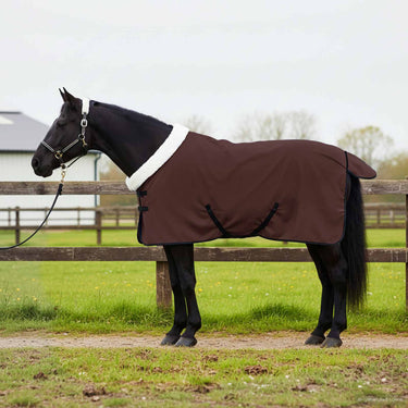 Vidaxl paardendeken volledig donkerbruin 85 cm polar fleece