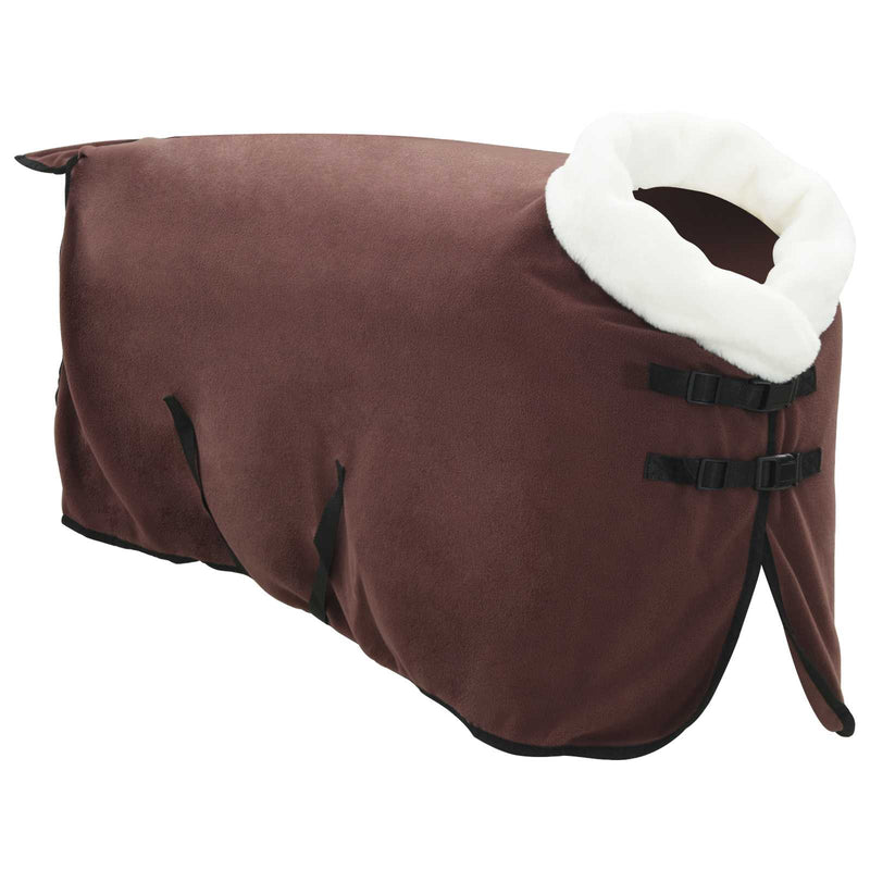 ギャラリービューアに画像をロードする, Vidaxl paardendeken volledig donkerbruin 105 cm polar fleece
