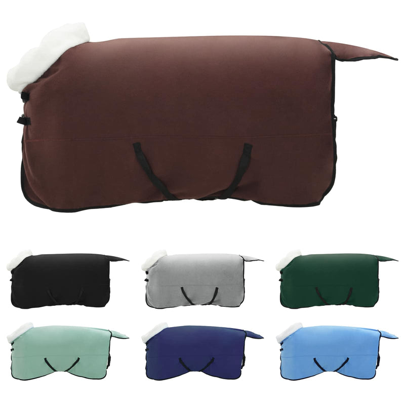 ギャラリービューアに画像をロードする, Vidaxl paardendeken volledig donkerbruin 165 cm polar fleece
