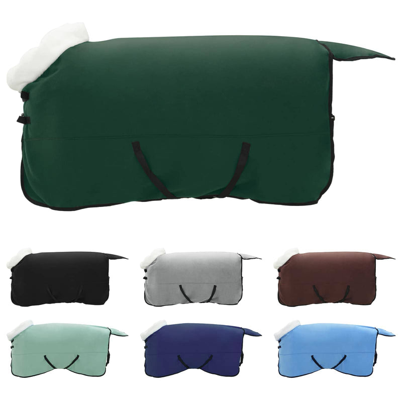 Chargez l'image dans la visionneuse de la galerie, Vidaxl paardendeken volledig donkergroen 125 cm polar fleece

