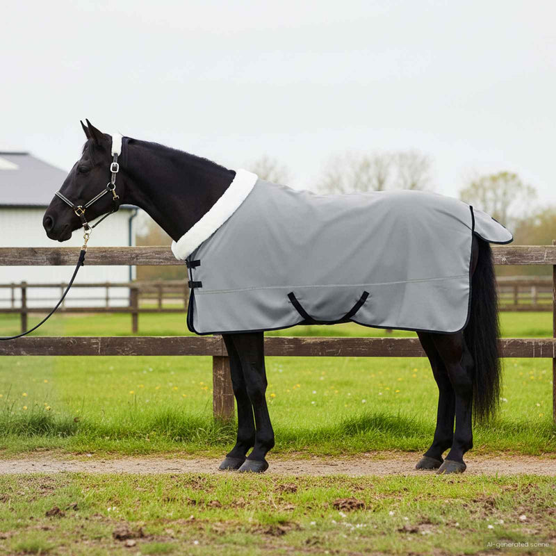 Afbeelding laden in galerijviewer, Vidaxl paardendeken volledig donkergroen 135 cm polar fleece
