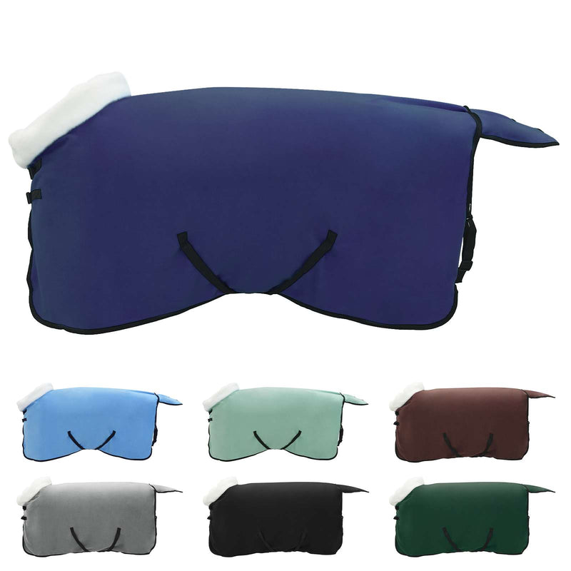 Afbeelding laden in galerijviewer, Vidaxl paardendeken marineblauw 95 cm polar fleece
