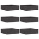 Vidaxl tuinrand 6 pcs zwart 40 x 40 x 13 cm staal