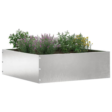 Vidaxl tuinrand 6 pcs zilver 40 x 40 x 13 cm roestvrij staal