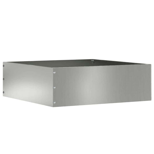 Vidaxl tuinrand zilver 40 x 40 x 13 cm gegalvaniseerd staal