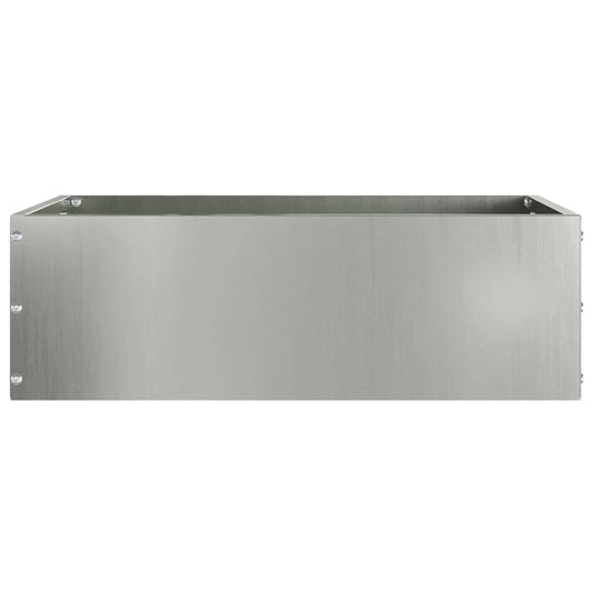 Vidaxl tuinrand zilver 40 x 40 x 13 cm gegalvaniseerd staal