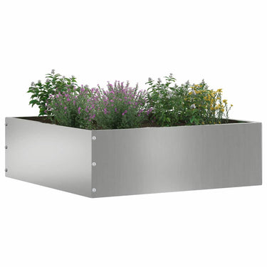 Vidaxl tuinrand zilver 40 x 40 x 13 cm gegalvaniseerd staal