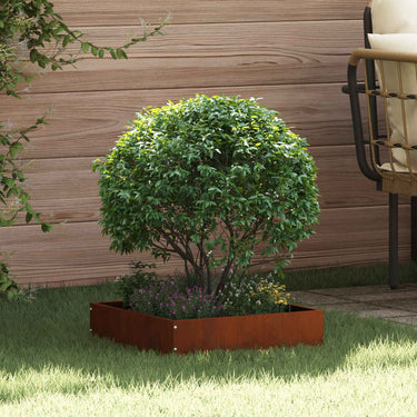 Vidaxl tuinrand roestig 40 x 40 x 13 cm cortenstaal