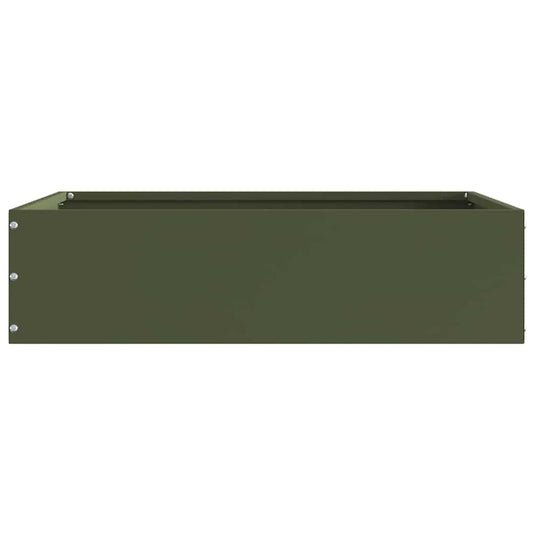 Vidaxl tuinrand olijfgroen 50 x 50 x 13 cm staal