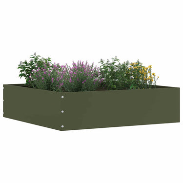 Vidaxl tuinrand 6 pcs olijf groen 50 x 50 x 13 cm staal