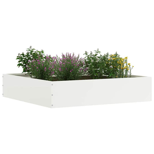 Vidaxl tuinrand wit 60 x 60 x 13 cm staal